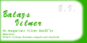 balazs vilner business card